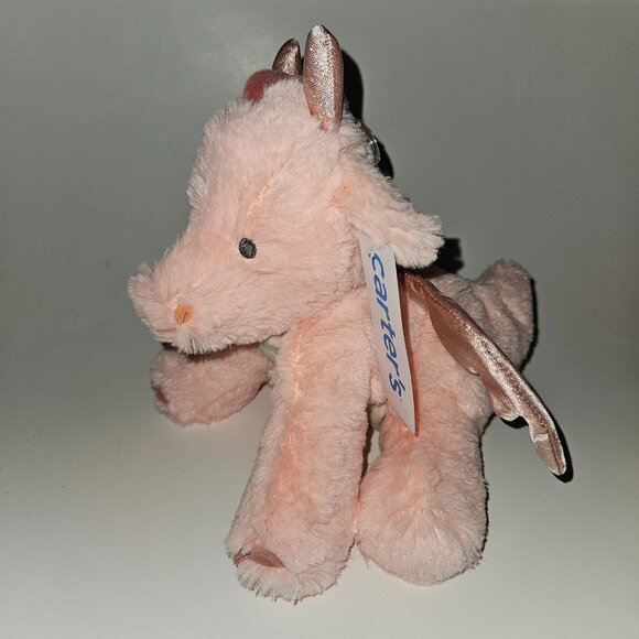 NEW Carter's Pink Dragon Plush Lovey 9" Stuffed Animal Baby Toy 2024 - Picture 1 of 10